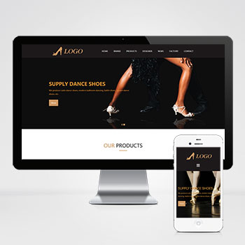 (自適應手機端)英文外貿芭蕾舞鞋網站PHP設計 拉丁舞鞋鞋類網站制作案例
