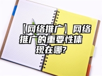 【網(wǎng)絡(luò)推廣】網(wǎng)絡(luò)推廣的重要性體現(xiàn)在哪?