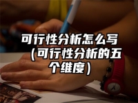 可行性分析怎么寫（可行性分析的五個維度）